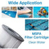 2 Pack Replacement Filters For Mspa - Cartridge Pump For Swimming Pools, Hot Tubs And Spas