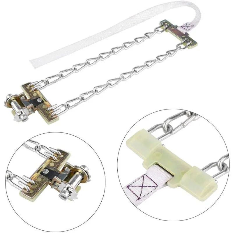 Tire Anti-Skid Chain, 3 pcs Steel Anti-Skid Chain For Car Snow Mud Chain(235-265Mm)