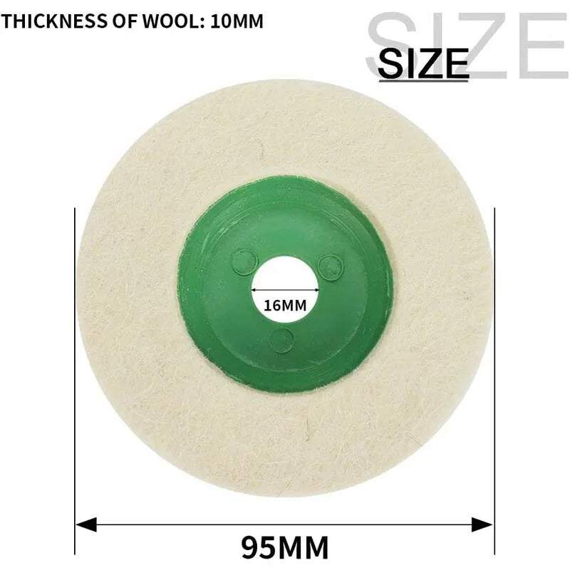 4 Inch Wool Angle Grinder Discs Thicken Wear-Resistant Polishing Pads For Metal Marble Glass Mirror Polishing Effect 10