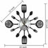 16" Large Kitchen Wall Clocks With Spoons And Forks, Great Home Decor And Nice Gifts, Black