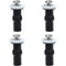 Toilet Seat Fittings, 4 Pack Toilet Seat Hinges Screws Toilet Seat Fixings Expanding Rubber Top Nuts Screws