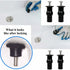 Toilet Seat Fittings, 4 Pack Toilet Seat Hinges Screws Toilet Seat Fixings Expanding Rubber Top Nuts Screws
