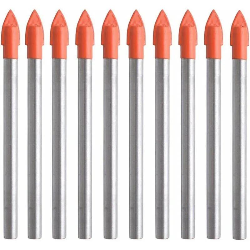10 Steel Drill Bit For Tile Glass Ceramic Marble And Mirror 6Mm Tungsten Carbide Tip For Hard And Fragile Materials