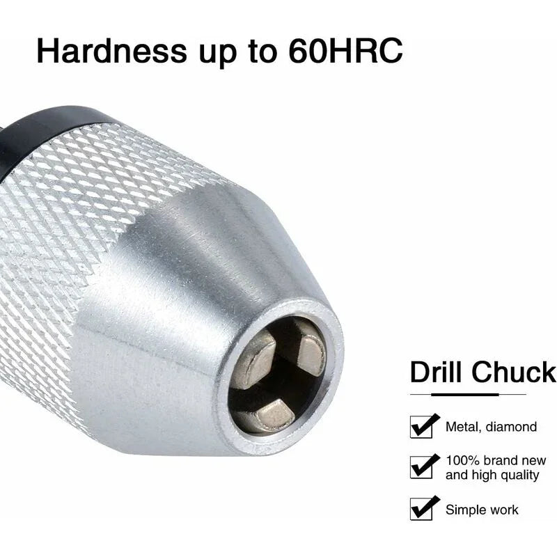 Quick Change Keyless Drill Chuck With 0.3-6.5Mm Hex Shank