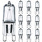 G9 Bulb 42W (44W) Dimmable Warm White 2800K, G9 Halogen Bulbs For Indoor Lighting 230V G9 Capsule Bulbs, Pack Of 10
