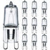 G9 Bulb 42W (44W) Dimmable Warm White 2800K, G9 Halogen Bulbs For Indoor Lighting 230V G9 Capsule Bulbs, Pack Of 10