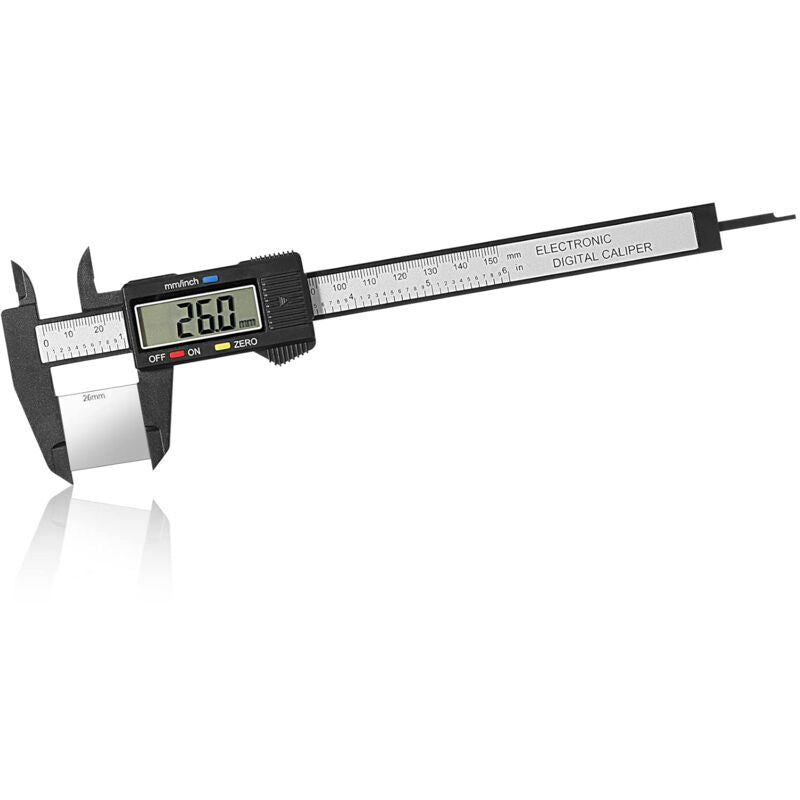 Digital Caliper, 150Mm / 6" Digital Caliper, Electronic Measuring Tool With Large Lcd Display, For External, Internal,