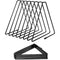 Metal Bookends, Metal Magazine Holder, Record Holder, For Books And Documents In Study, Office And Bedroom (Black)