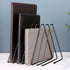Metal Bookends, Metal Magazine Holder, Record Holder, For Books And Documents In Study, Office And Bedroom (Black)