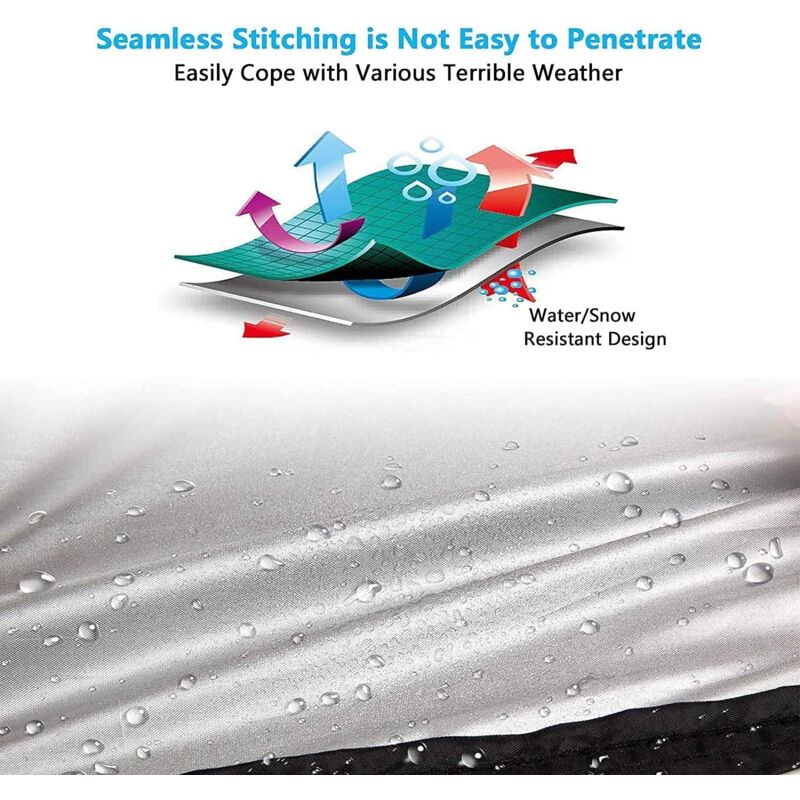 Motorcycle Cover, 190T Waterproof Motorcycle Covers With Lock Holes, Uv Protection Dust Covers For Indoor And Outdoor