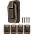 4 pcs U-Shaped Clasps For Chests, Boxes, Chests, Vintage Design In Brass 47 X 32 Mm, Bronze, Copper