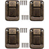 4 pcs U-Shaped Clasps For Chests, Boxes, Chests, Vintage Design In Brass 47 X 32 Mm, Bronze, Copper