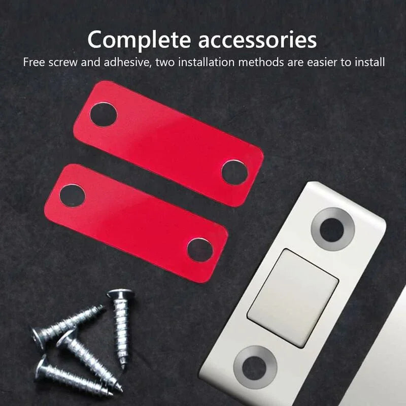 4/8 Pack Adhesive Magnetic Cabinet Door Catches Stainless Steel Kitchen Magnetic Catch For Cupboard Magnetic Closure