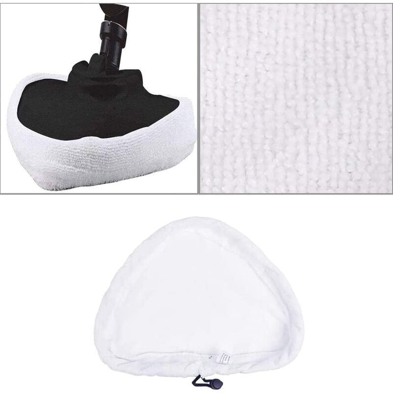 4 pcs Steam Mop Replacement Cloths, Microfiber Cloth Pads, Triangular Microfiber Floor Cloths, Suitable For Steam Mops,