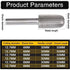 6 pcs Double Cut Tungsten ROtary Burr Set 6Mm Shank Tungsten Files Filing/Engraving/Grinding Bits For ROtary Tools