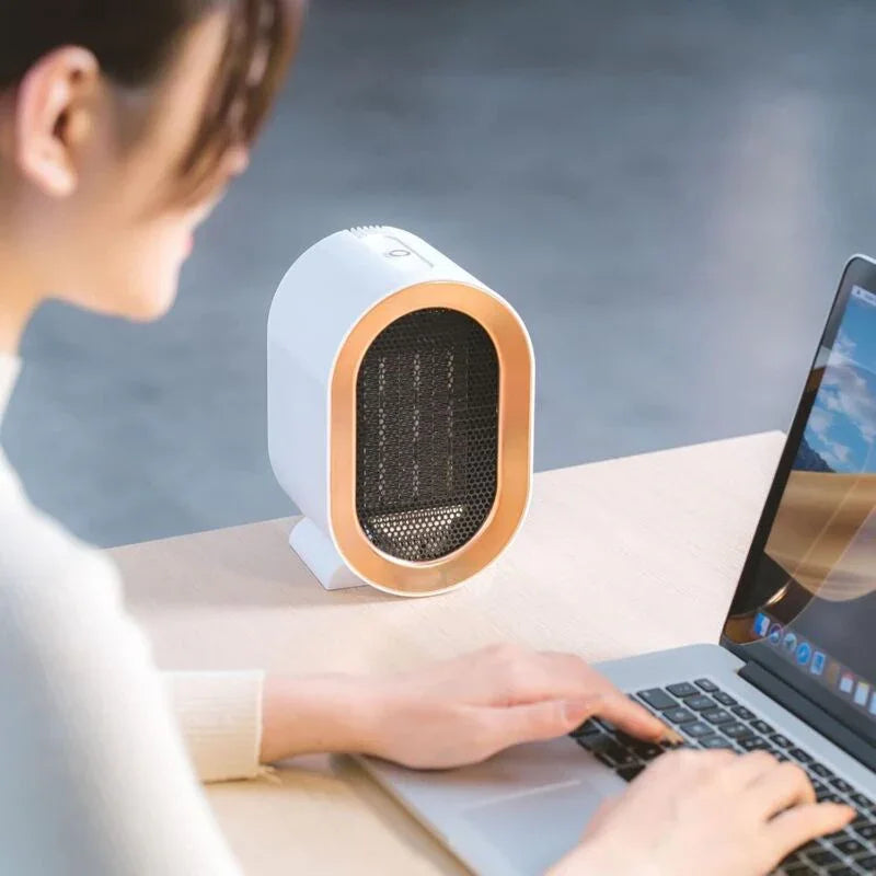 1200W ceramic PTC electric fan heater, two temperature settings, overheat protection, rapid heating, quiet operation, energy saving.