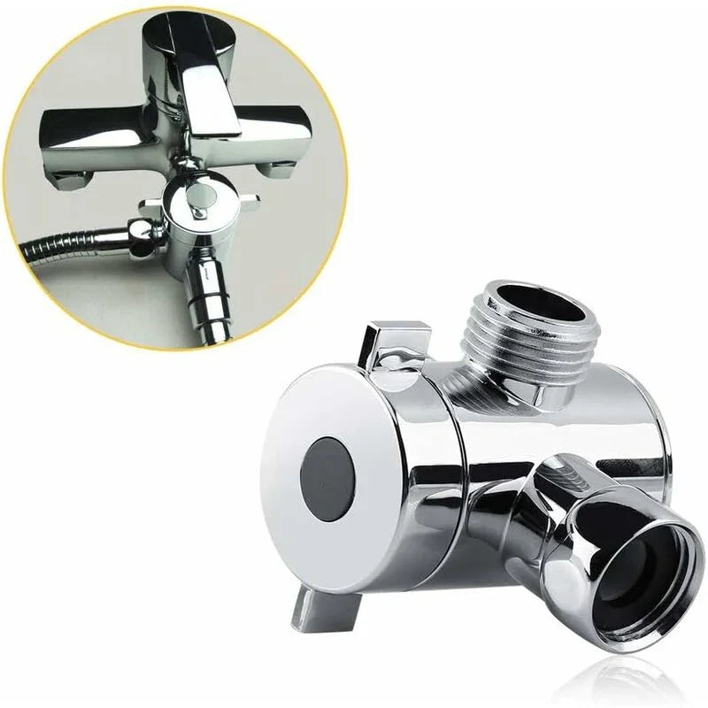 3 Way Multi-Function Shower Faucet Diverter Shower Head Adapter For Shower Arm Kitchen Sink G1/2