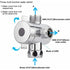3 Way Multi-Function Shower Faucet Diverter Shower Head Adapter For Shower Arm Kitchen Sink G1/2" T-Bar Faucet
