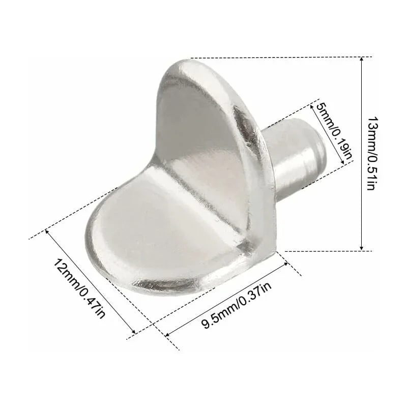 30 Pieces Shelf Support Pegs, 5Mm Shelf Pegs L-Shaped Bracket For Wood And Glass Cabinet Storage Furniture Cupboard