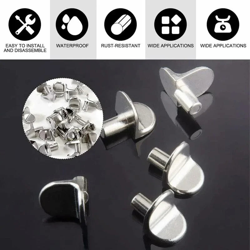 30 Pieces Shelf Support Pegs, 5Mm Shelf Pegs L-Shaped Bracket For Wood And Glass Cabinet Storage Furniture Cupboard