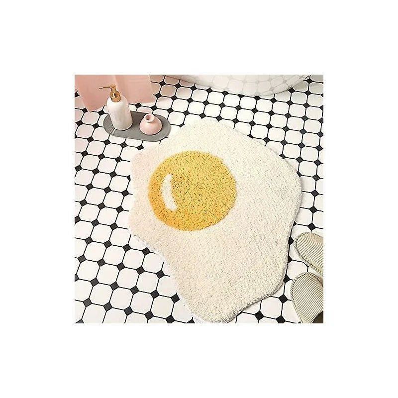 Funny Bathroom Rug Egg Pattern Entryway Kitchen Bedroom Carpet Chic Doormat，70 X 58 Cm