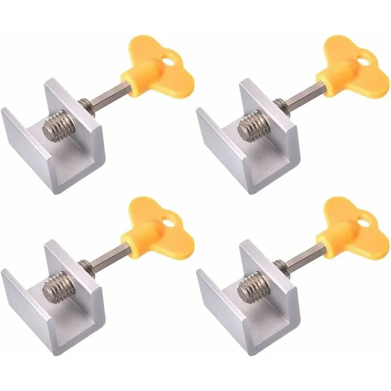 Sliding Window Lock 4 Pieces Sliding Door Lock Adjustable Window Lock Adjustable Sliding Door Locks Aluminum Alloy
