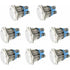 Momentary Metal Push Button Switch 12V 8 pcs 16Mm For Marine Waterproof Car Rv Truck Boat