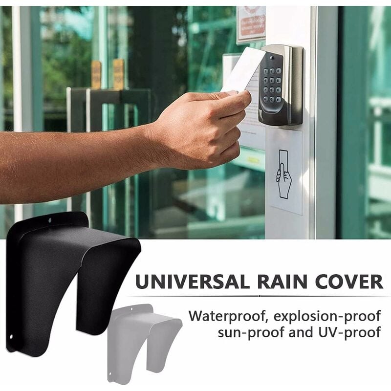 Waterproof Metal Cover For Video Camera, Doorbell, Door Lock, Access Door Knob, Protects Device From Sun And Raindrops,