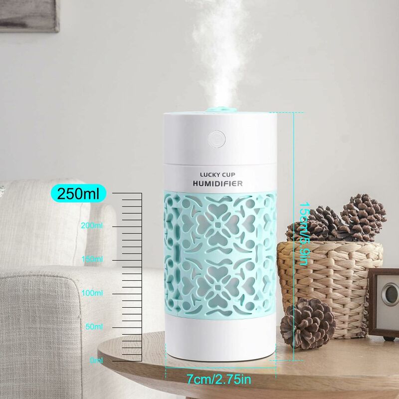 Baby Air Humidifier, 250Ml Mini Air Humidifier, Quiet Humidifier, Waterless Auto Shut-Off Function, Suitable For