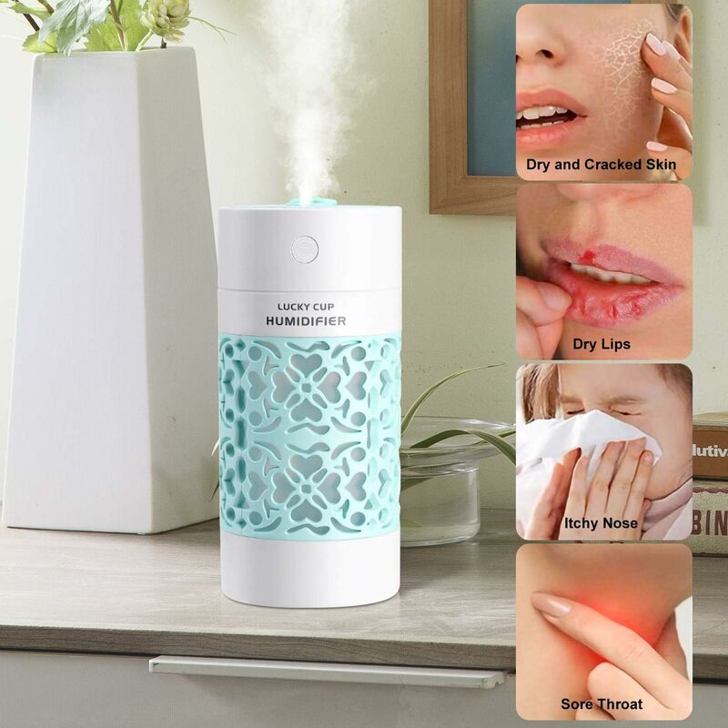 Baby Air Humidifier, 250Ml Mini Air Humidifier, Quiet Humidifier, Waterless Auto Shut-Off Function, Suitable For