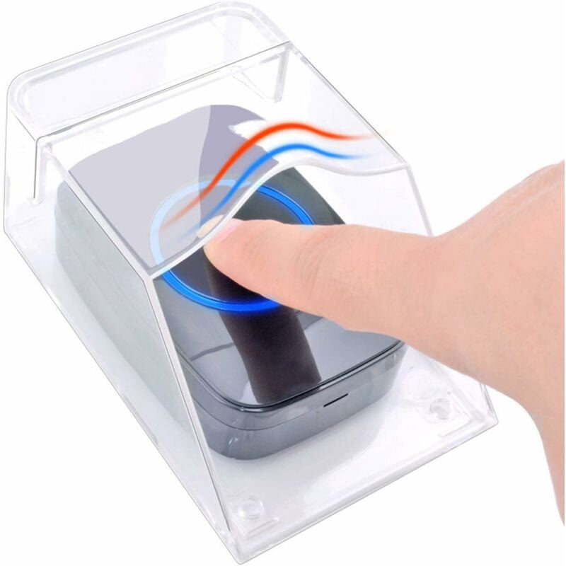 Transparent Protective Cover For Outdoor Doorbell, Waterproof, Wireless, Wall Mount - 11 X 6 X 5 Cm