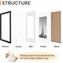 3 pcs Set Photo Frames 21X29.7Cm, A4 Black Frame, Can Be Placed Or Hung On The Wall High Quality Wooden Photo Frame