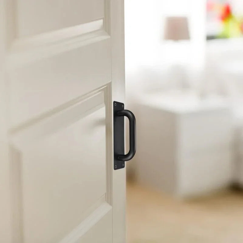 Poignées De Porte Coulissante, Poignées Traction De Porte Armoire Acier Inox Avec Plaques Pour Grange, Porte En Bois,