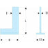Single Hat Bracket 100 X 70 Mm Class Ii - Dela.1257.02 - Heel Bracket - Screwed-On Hat - Heel And Face Support - Ideal