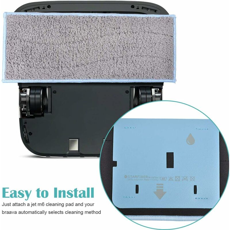 4 Pack Reusable Washable Mop Pads For Braava Jet M6134