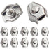 20 pcs Wire ROpe Clips Steel Cable Clamp M3 Wire ROpe Clips For 1.5Mm-3Mm Steel Cable Stainless Steel Cable Clamp For
