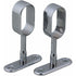 2 pcs 16Mm Silver Plated Zinc Alloy Oval Wardrobe Brackets