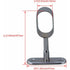 2 pcs 16Mm Silver Plated Zinc Alloy Oval Wardrobe Brackets