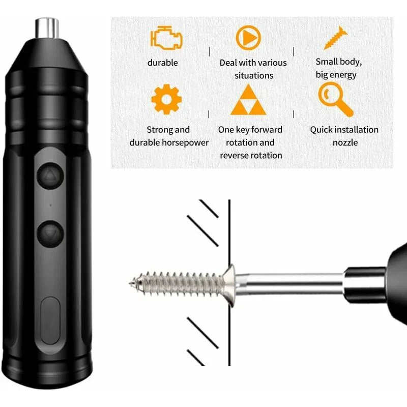 Cordless Electric Screwdriver Kit 250Rpm Mini Drill Usb Rechargeable Portable Auto Repair Tool Kit With Usb