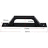 19.6Cm Wooden Handle Barn Door Pull Sliding Door Handle Carbon Steel (D Black)