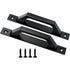 19.6Cm Wooden Handle Barn Door Pull Sliding Door Handle Carbon Steel (D Black)