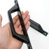 19.6Cm Wooden Handle Barn Door Pull Sliding Door Handle Carbon Steel (D Black)