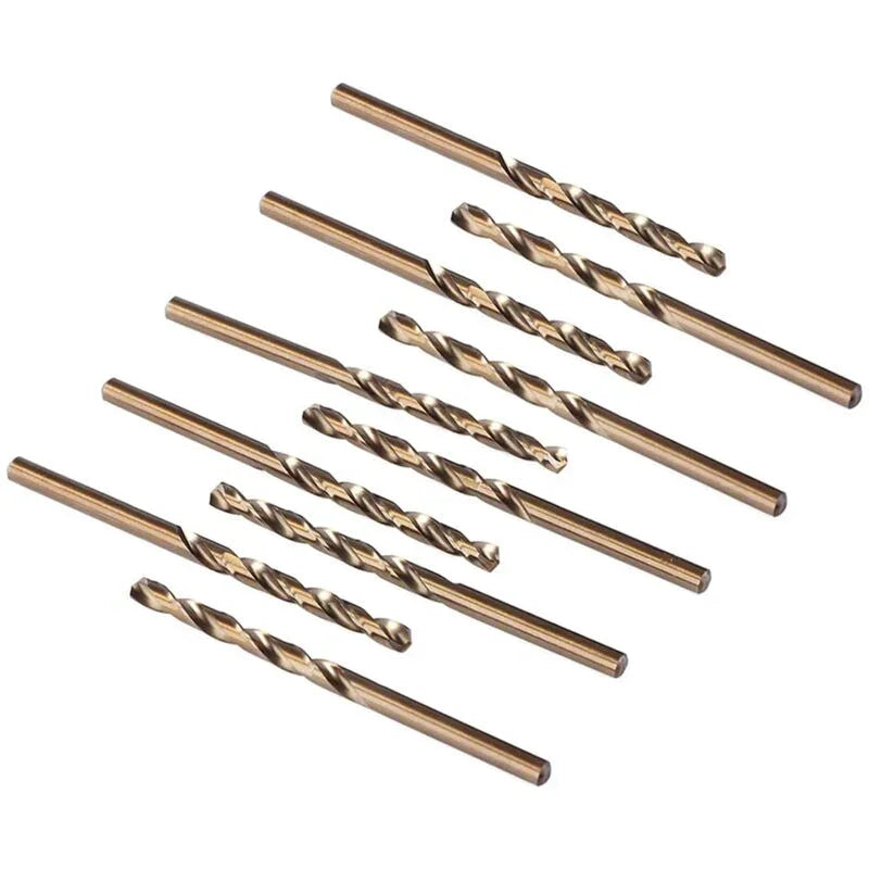 10 pcs M35 Hss Cobalt Drill Bit Set, Steel Twist Drill Bit, Drill Diameter 0.8Mm