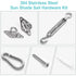M6 Shade Sail Fixing Kit, Stainless Steel Sun Shade Sail Fixing Kit For Triangle And Square, Rectangle, Sun Shade Sail