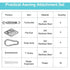 M6 Shade Sail Fixing Kit, Stainless Steel Sun Shade Sail Fixing Kit For Triangle And Square, Rectangle, Sun Shade Sail