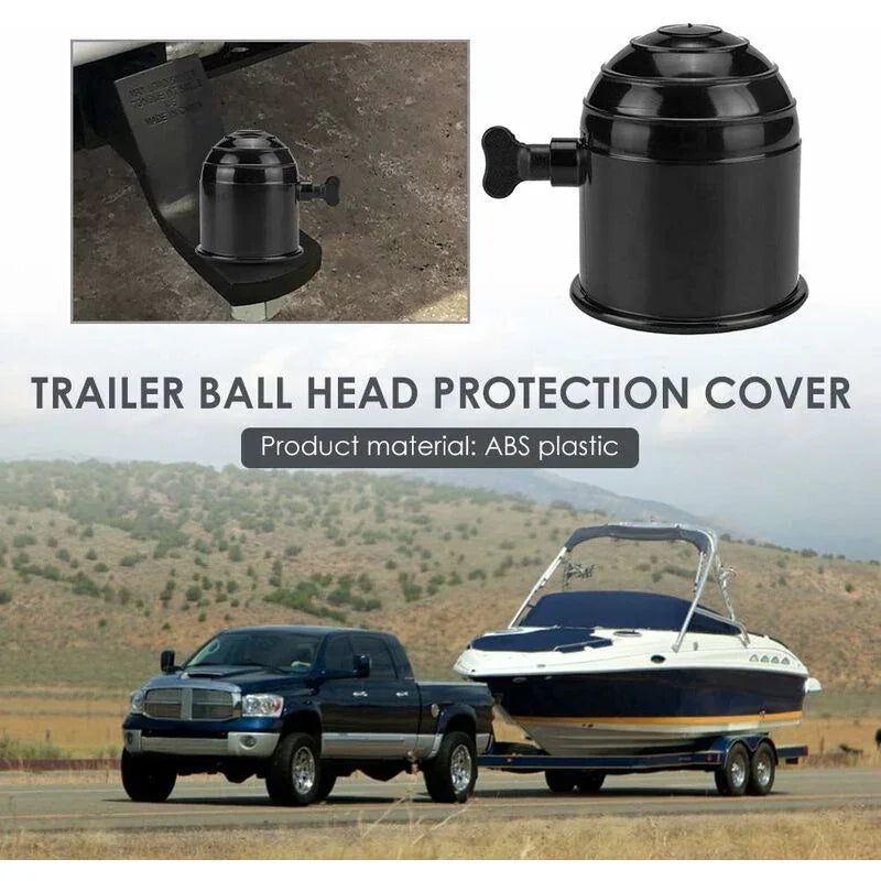 Trailer Hitch Ball Cover, 50Mm Universal Hitch Ball Cap Tow Ball Cover Trailer Hitch Ball Protective Cover, Black