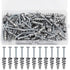 100 pcs Zinc Alloy Expansion Screw Set Combination 50 pcs Screws And 50 pcs Anchors - Metal Self-Drilling - For
