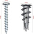 100 pcs Zinc Alloy Expansion Screw Set Combination 50 pcs Screws And 50 pcs Anchors - Metal Self-Drilling - For