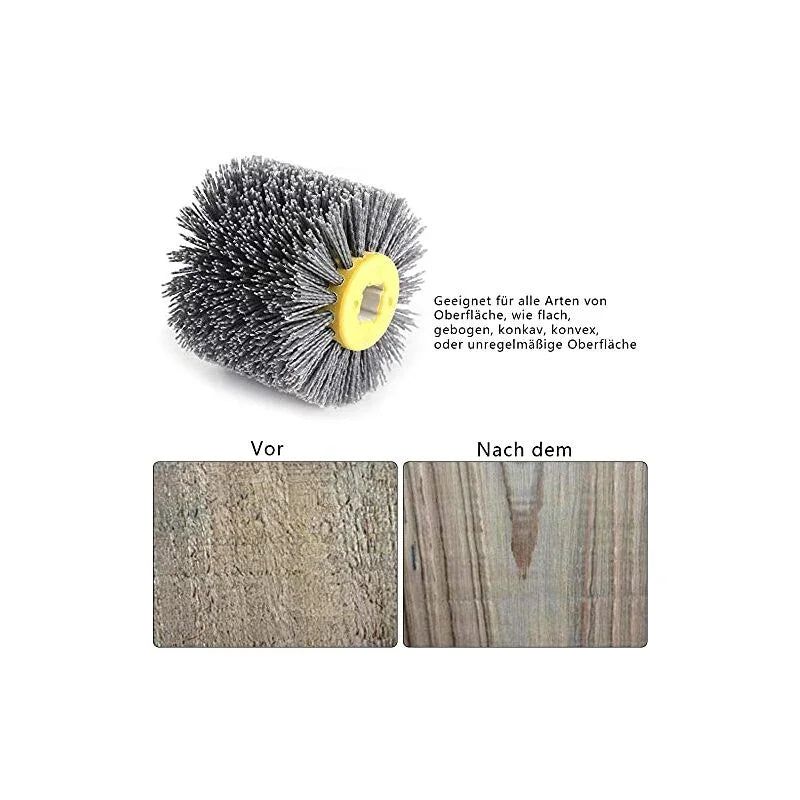 Nylon Brush - Pull Wheel - Polishing Brush - Grit 80/120/180/240 - For Woodworking Machine - Satin Finishing Machine