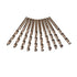 10 pcs M35 Hss Cobalt Gold Twist Drill Bits Metric High Speed Steel 6Mm X 93Mm For Drilling Stainless Steel And Metal